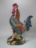 Choisy Majolica rooster/cockerel vase by Paul Comolera