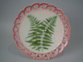 Sarreguemines Majolica fern leaf plate