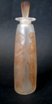 René Lalique Clear frost with sepia staining Glass 'Ambre Antique' Pefume bottle