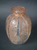 René Lalique Sepia stained Glass 'Fontaines' Lidded Vase