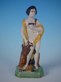 Staffordshire Pottery Prattware Baccus figure