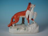 Staffordshire Pottery fox figure