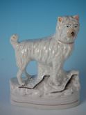 Staffordshire Pottery Terrier figure, 'Billy the rat catcher'