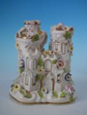 Staffordshire pottery castle pastille burner
