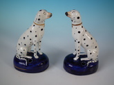 Pair Staffordshire Dalmatian pen holders