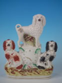 Staffordshire Poodle and Spaniels Clock Group