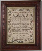 Antique Sampler, 1812, by Jane Hore
