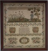 Antique Sampler, 1836, by Harriet Carter - Harvest Home