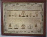 Antique School Sampler, 1812, by Maria Simon