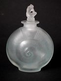 René Lalique Frosted with blue staining Glass 'Amphitrite' Perfume bottle