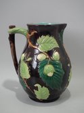 English Majolica Hazelnut Jug/Pitcher