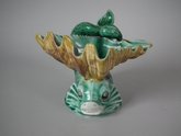 Wedgwood Majolica dolphin & shell salt