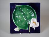 George Jones Majolica Lily Tile
