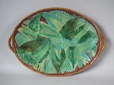 George Jones Majolica Fern Platter