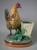 Minton Majolica Hen Vase by John Henk