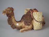 Delphin Massier Majolica Camel Posy Vase