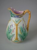 Lear Majolica Flower and Fern Jug/Pitcher