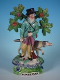 Salt Staffordshire Pearlware Pottery Sportman Figure