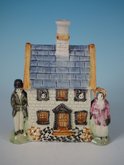 Staffordshire Prattware Pottery house money box