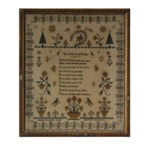 Antique Sampler, 1845, by Eliza Golding