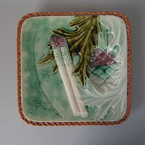 Majolica Square Asparagus Serving Plate