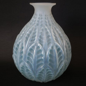 Rene Lalique Opalescent Glass 'Malesherbes' Vase