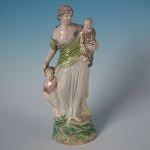 Wood Staffordshire Creamware Charity Figure