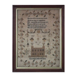 Antique Sampler, 1834, by Charlotte Needle