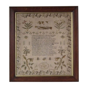 Antique Sampler, 1825, by Sarah Wothers