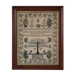 Antique Sampler, 1842 by Margaret Miles