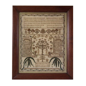 Antique Sampler, circa 1830, by Mary Evans