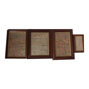 Four Antique Samplers by the Watson sisters, circa 1760s
