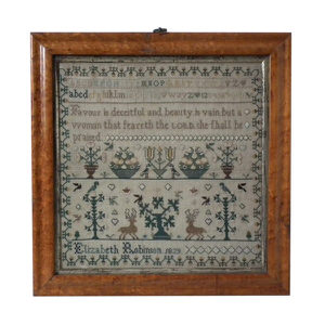 Antique Sampler, 1829, by Elizabeth Robinson