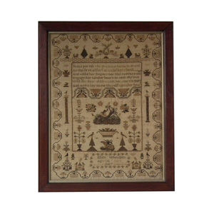 Antique Sampler, 1847, by Ellen Wheatley