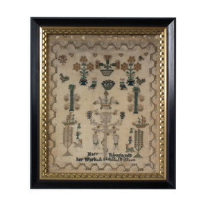 Antique Sampler, 1839, by Mary Rowlands