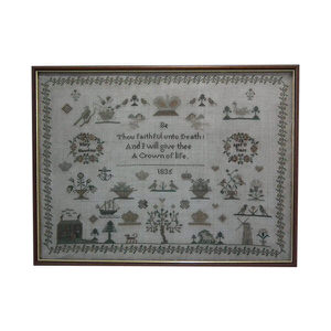 Antique Sampler, 1835, by Mary Hawkins