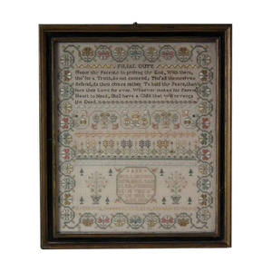 Antique Sampler, 1808, by Ann Hollingworth