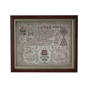 Antique Scottish Sampler by Grisel Brody, circa 1710