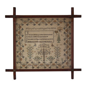 Antique Sampler, 1834, by Mary Farrall