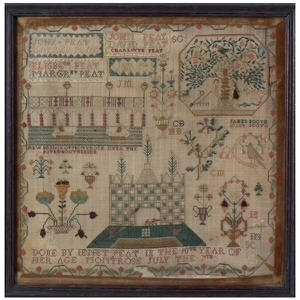 c.1796 Scottish Sampler depicting Montrose Bridge