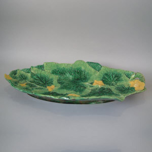 George Jones Majolica zucchini/courgette platter