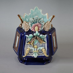 Majolica Floral Posy Vase