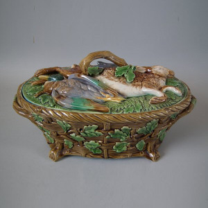 Minton Majolica Mallard Game Pie Dish and Cover