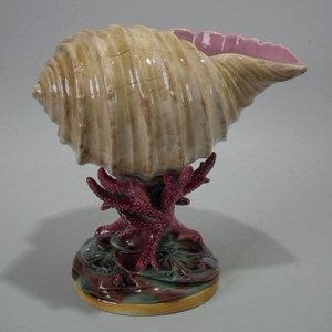 Copeland Majolica Shell Serving Dish