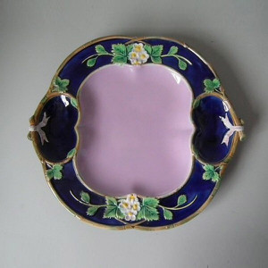George Jones Majolica Strawberry Serving Dish