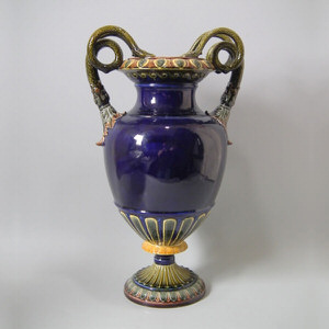 Rorstrand Majolica snake urn/vase