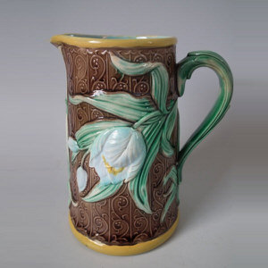 Holdcroft Majolica lily jug/pitcher
