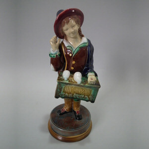Holdcroft Majolica organ grinder figure