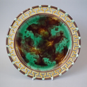 Wedgwood Majolica plate with reticulated rim