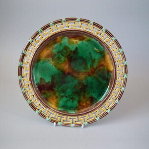 Wedgwood Majolica plate with reticulated rim